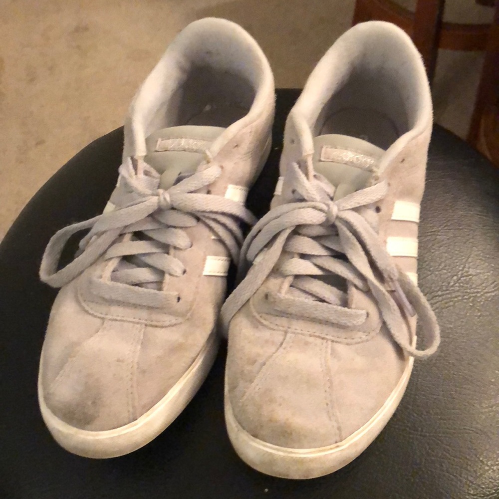 Adidas grey suede shoes